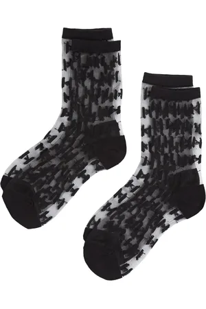 Karl Lagerfeld Set de calcetines con monograma en malla (set de 2 piezas)