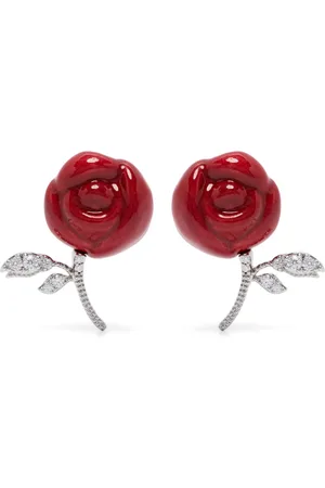 Shushu/Tong Aretes con motivo de rosa en colaboración con Yvmin