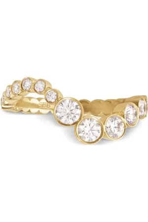 SOPHIE BILLE BRAHE Anillo Ensemble Ocean en oro amarillo reciclado de 18kt con diamante