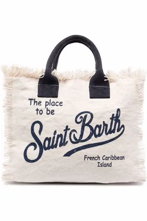 MC2 SAINT BARTH Bolsa de playa con logo estampado