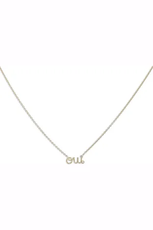 Dior 18kt yellow gold Oui diamond necklace