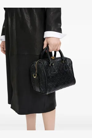 Marine Serre Tote Strike con monograma en relieve