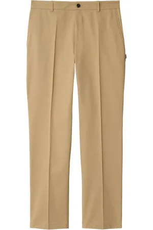 Burberry Pantalones rectos de algodón