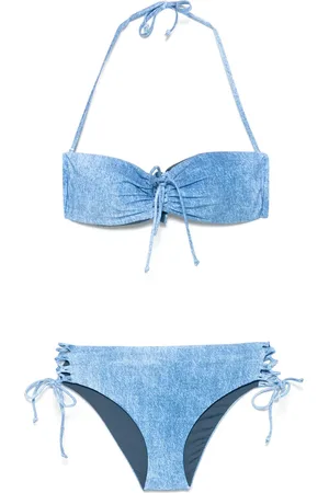 FISICO Bikini con estampado de mezclilla