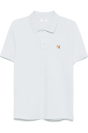 Maison Kitsuné Playera tipo polo con parche Fox Head