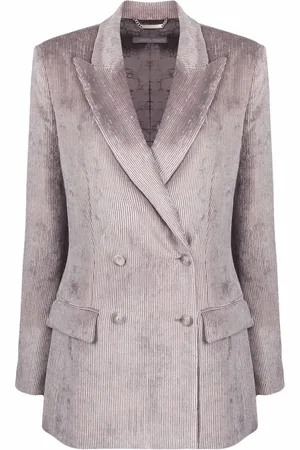 Alberta Ferretti Blazer de pana con doble botonadura
