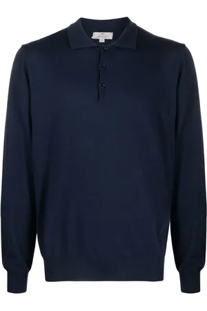 CANALI Playera tipo polo de manga larga