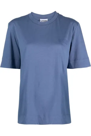 Ganni Playera con logo estampado