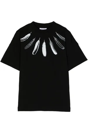 MARCELO BURLON Playera con plumas estampadas
