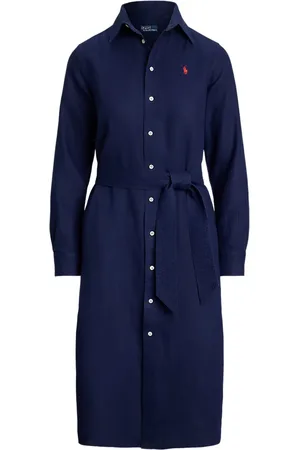 Ralph Lauren Vestido camisero con botones y cinturón