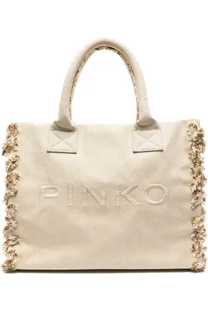 Pinko Bolsa de playa con logo bordado