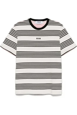 Msgm Playera con motivo de rayas