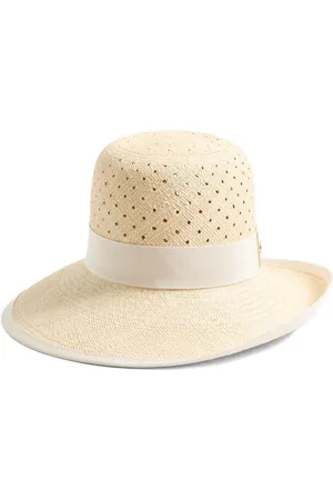 VALENTINO GARAVANI VLOGO SIGNATURE HAT IN PERFORATED PANAMA