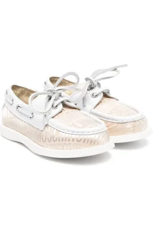 Moschino Zapatos top sider con logo en jacquard