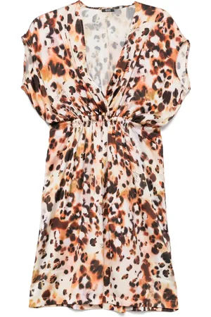 Liu Jo Vestido corto de satén con animal print