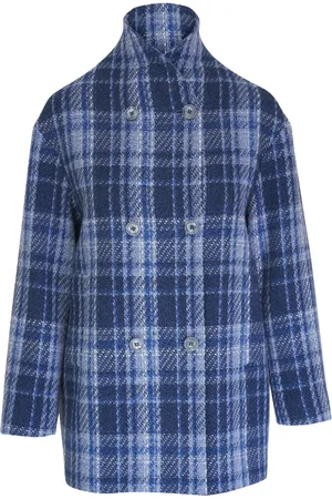 Kiton Abrigo con cuadros estampados