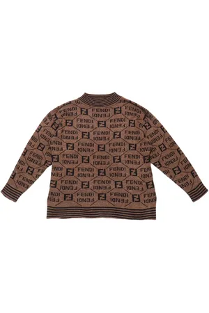 Fendi Suéter tejido con logo 1980-1990