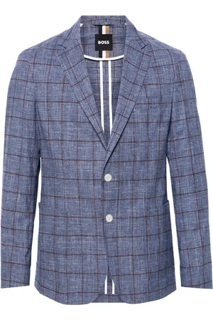 HUGO BOSS Blazer Hanry con botones y cuadros estampados