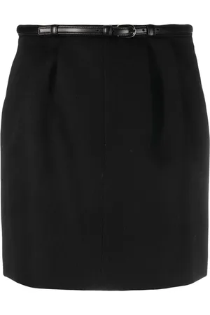 Saint Laurent Falda de vestir con cinurón