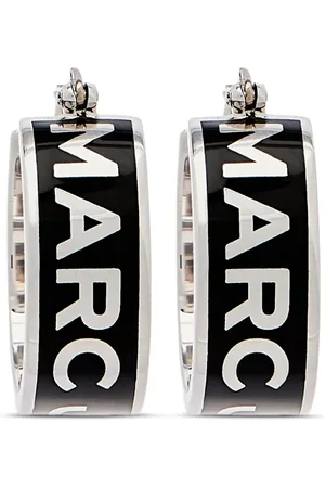 Marc Jacobs Arracadas The Button con logo esmaltado