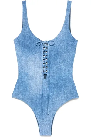 FISICO Traje de baño con efecto de mezclilla