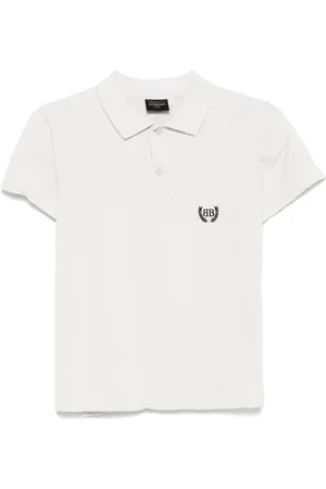 Balenciaga Playera tipo polo con logo bordado