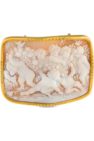 LB Exclusive Broche Cameo Di Bambino en oro amarillo de 18kt