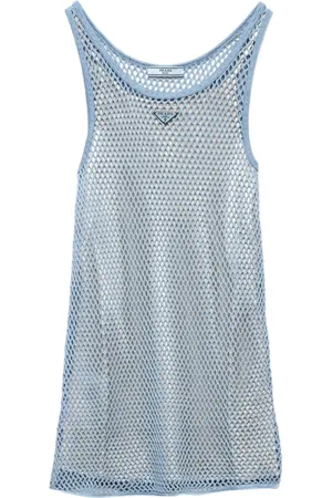 Prada Vestido de malla sin mangas