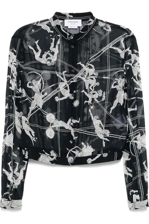 Thom Browne Blusa fruncida