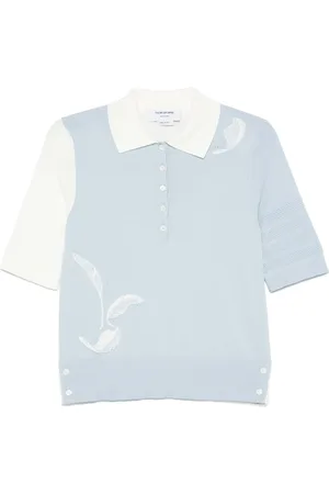 Thom Browne Playera tipo polo tejida