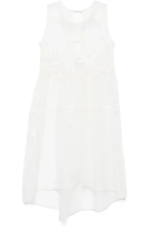 Maurizio Mykonos Vestido midi con diseño traslúcido
