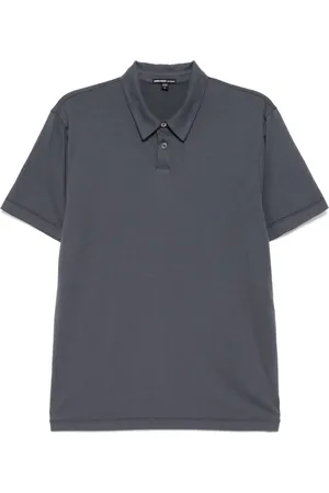 James Perse Playera tipo polo con efecto cepillado