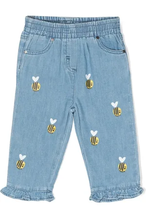 Stella McCartney Jeans tapered con abejas estampada