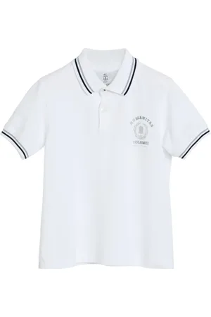Brunello Cucinelli Playera tipo polo de piqué estampada