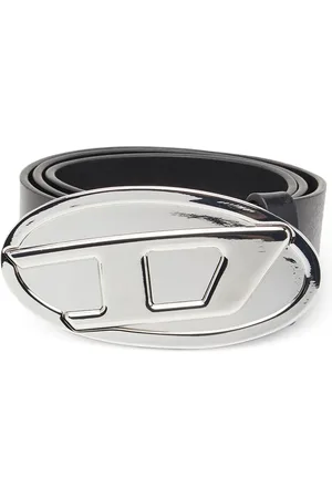 Diesel Cinturón B-1DR con hebilla ovalada y metalizada