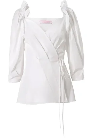Carolina Herrera Top con mangas obispo