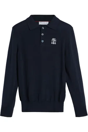 Brunello Cucinelli Playera tipo polo bordada