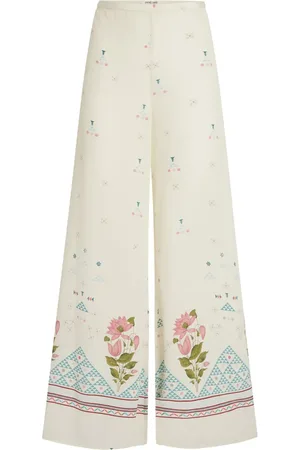 EMPORIO Pantalones anchos con estampado floral