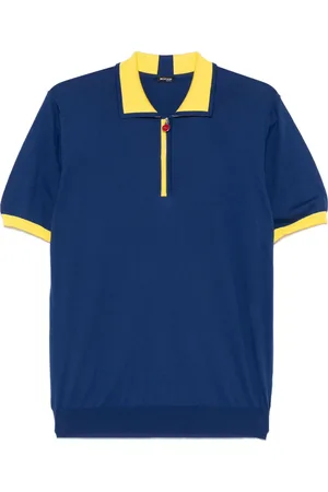 Kiton Playera tipo polo con ribete en contraste