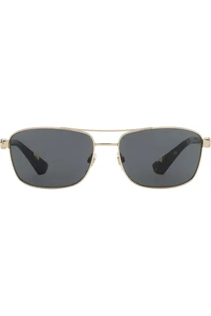 Burberry Lentes de sol rectangulares con armazón metálica
