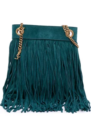 Saint Laurent 2021 Small Suede Grace Fringe hobo bag