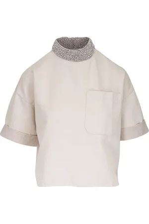 TWP Top con cuello de tortuga y bolsillo