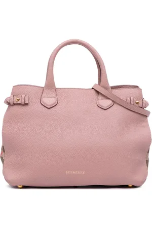 Burberry Bolsa satchel Banner mediana de piel con House Check 2000-2024