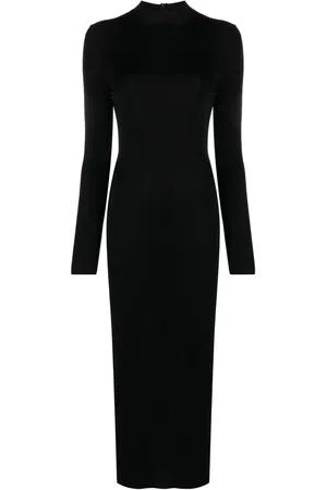 Tom Ford Vestido largo con diseño tejido y cuello redondo