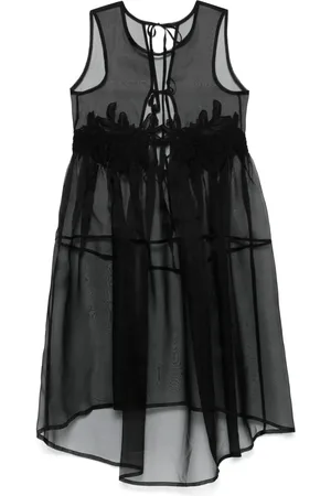 Maurizio Mykonos Vestido midi con diseño traslúcido