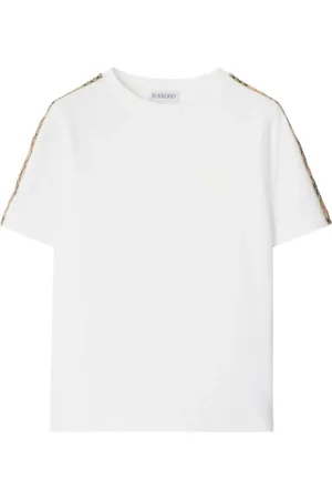 Burberry Playera con ribete a cuadros