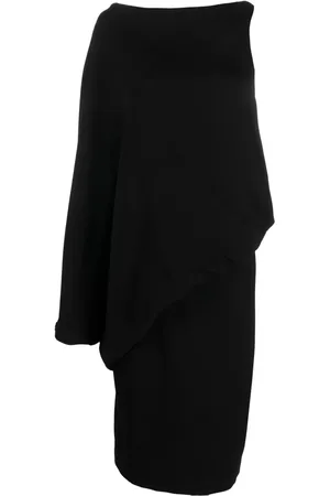 Tom Ford Vestido midi de seda con diseño asimétrico