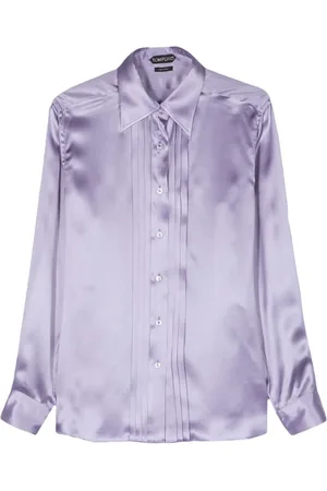 Tom Ford Camisa de seda con detalle de pliegues