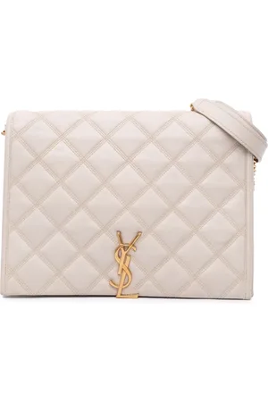 Saint Laurent Bolsa de hombro Becky pequeña de piel de cordero capitonada con cadena 2019