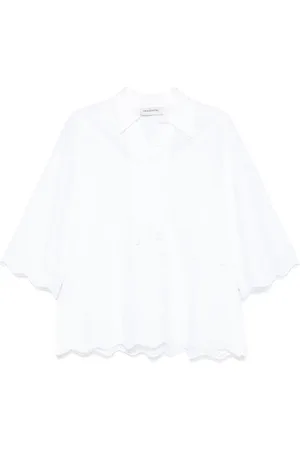 TRUE ROYAL Blusa con bordado inglés